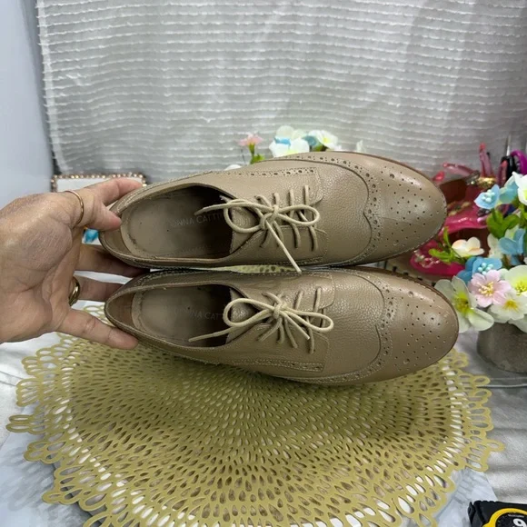 (E) DONNA CATTIVA Women's Platform Oxford Shoes leather with Laces,Size 7/6.5USA - Picture 8 of 13